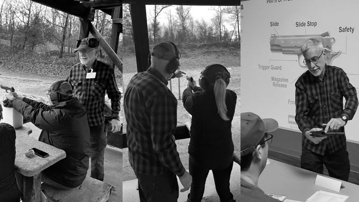 Dan Gable coaching students during live-fire and classroom instruction
